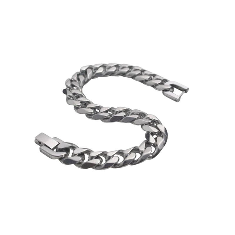 Bracelet Biker "Rebel Stack" couleur Argent