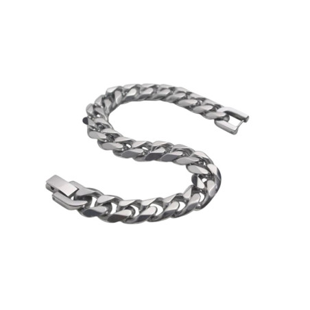 Bracelet Biker "Rebel Stack" couleur Argent