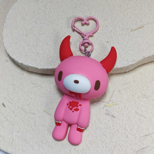 Porte-Clés Gothique - Ourson Démoniaque “Sweet Bloody Devil” COuleur Rose