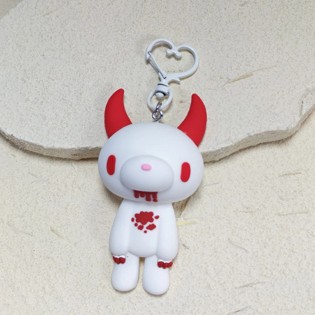 Porte-Clés Gothique - Ourson Démoniaque “Sweet Bloody Devil” Couleur Blanc