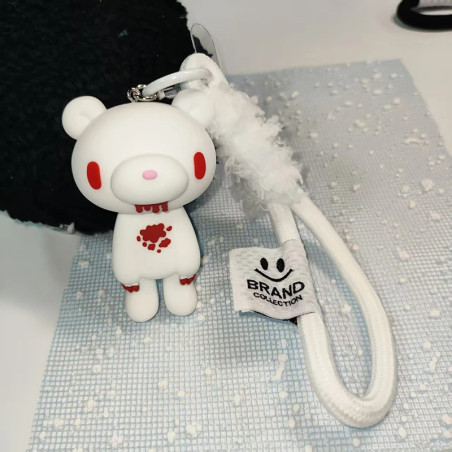 Porte-Clés Gothique - Ourson Sanglant “Sweet Bloody Bear” Couleur Blanc