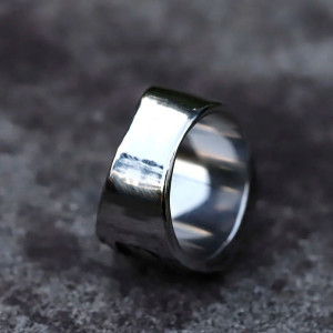 Vue Arrière Bague Tête de Mort Chevalière Biker Aigle Tribal