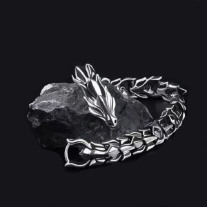 Bracelet Dragon "Ancient Wyvern" Couleur Argent