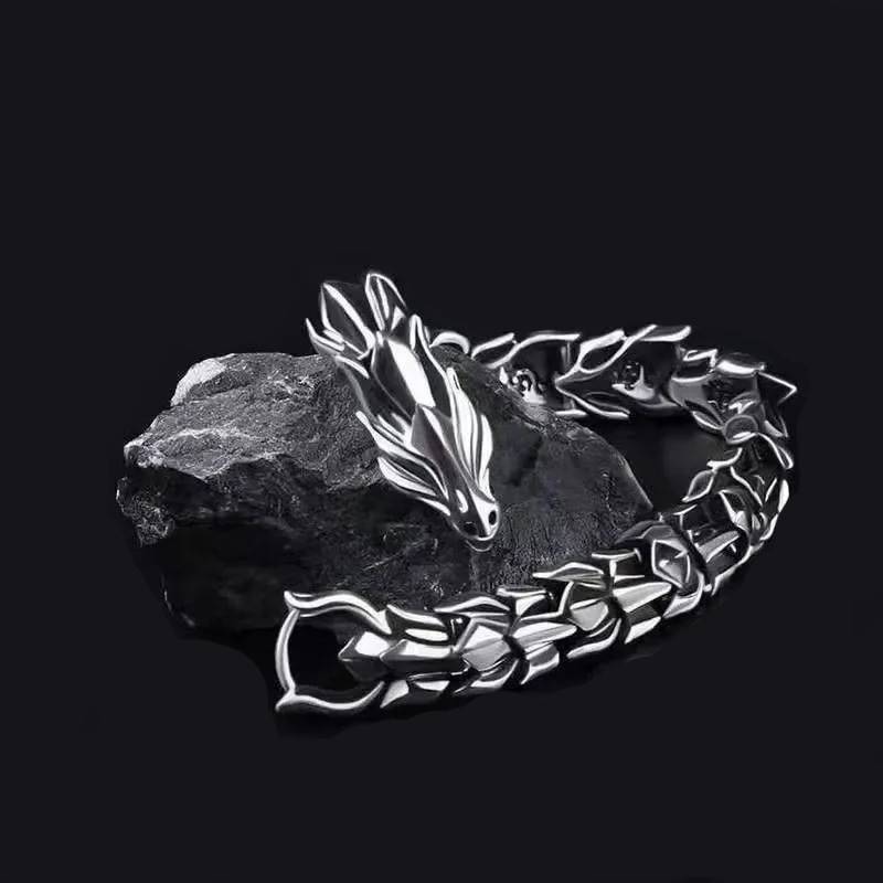 Bracelet Dragon "Ancient Wyvern" Couleur Argent