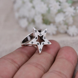 Avant Bague Rock Étoile Superstar