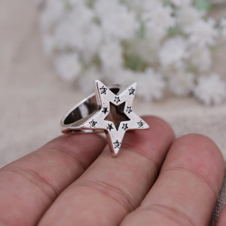 Avant Bague Rock Étoile Superstar