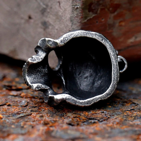 Vue Arrière Collier Tête de Mort "Sentinelle d'Acier"
