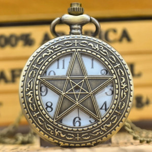 Avant Montre à Gousset Ésotérique "Pentagramme du Temps Ancien"