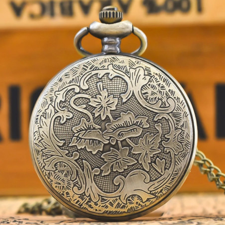 Vue Arrière Montre à Gousset Ésotérique "Pentagramme du Temps Ancien"