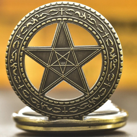 Montre à Gousset Ésotérique "Pentagramme du Temps Ancien"