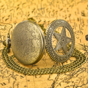 Montre à Gousset Ésotérique "Pentagramme du Temps Ancien"