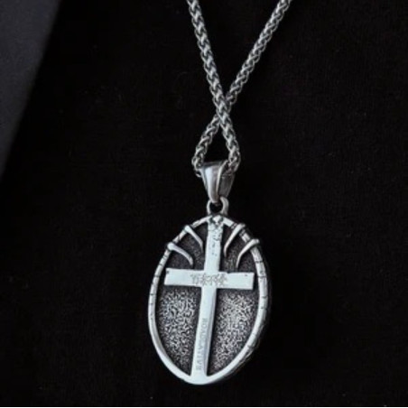 Collier Tête de Mort Médaillon L'Arbre des Ombres - Bijou Goth Metal
