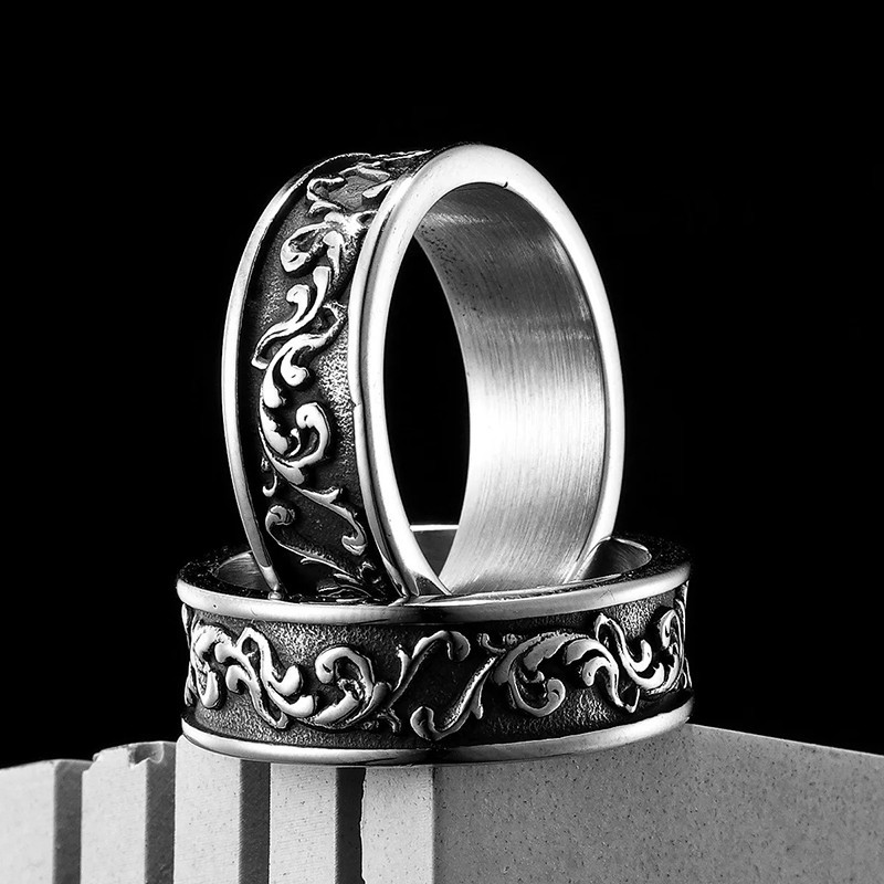 Bague Rock Goth "Couronne de Lierre"
