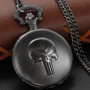 Montre à Gousset Tête de Mort "Dark Punisher"
