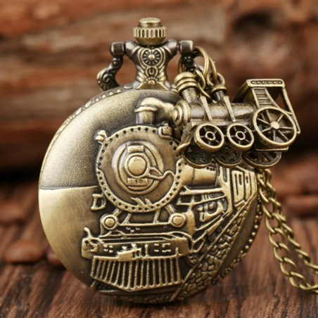 Montre à Gousset Biker “Steam Engine Express” | Accessoire Steampunk