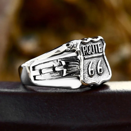 Chevalière Biker Mythique Route 66