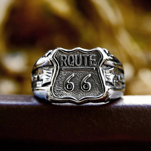 Avant Chevalière Biker Mythique Route 66