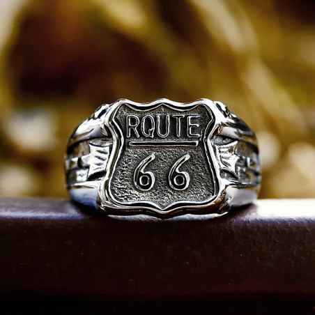 Avant Chevalière Biker Mythique Route 66