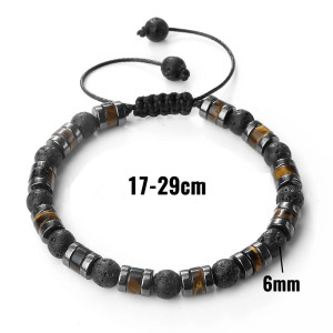Dimensions Bracelet Rock Multicouche en Pierre de Lave