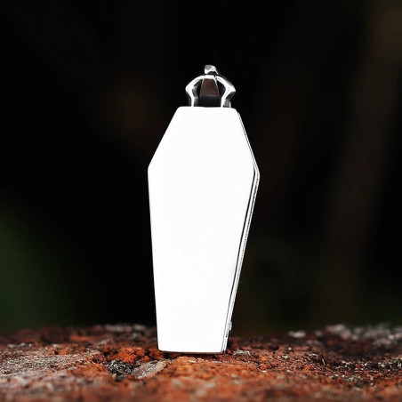 Vue Arrière Collier Goth Rock Cercueil "Le Sanctuaire"
