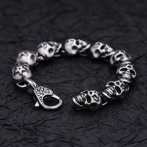 Bracelet Tête de Mort Cercle des Damnés