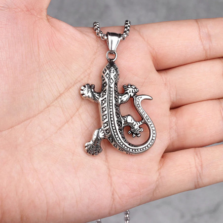 Avant Collier Rock Gecko "Le Totem"