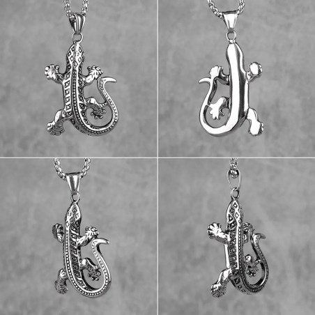 Details Collier Rock Gecko "Le Totem"