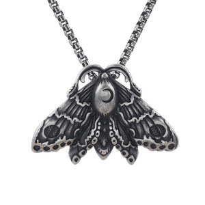 Vue Generale Collier Gothique Papillon "Le Nocturne"