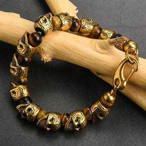 Avant Bracelet Tête de Mort Gothique "Veillée des Ancêtres"