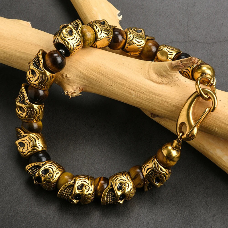 Avant Bracelet Tête de Mort Gothique "Veillée des Ancêtres"