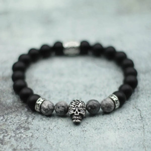 Bracelet Tête de Mort - Crâne de Veille Silencieuse