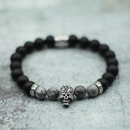 Bracelet Tête de Mort - Crâne de Veille Silencieuse