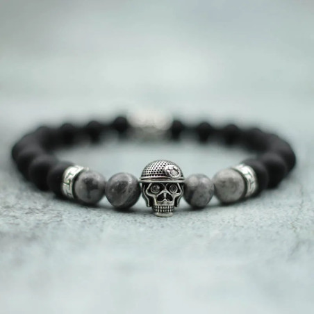 Bracelet Tête de Mort - Crâne du Veilleur Casqué