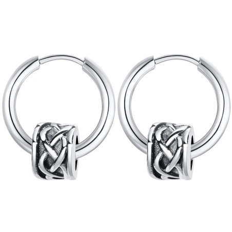 Boucles d’Oreilles Viking Créoles Viking - Tresse d’Odin