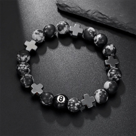 Bracelet Rock Gothique - Croix du Destin Silencieux