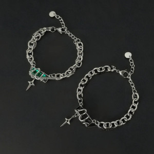 Bracelet Rock Gothique - Croix du Sceau Intérieur
