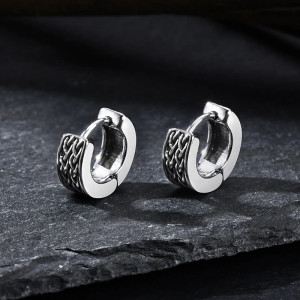 Avant Boucles d’Oreilles Viking - Tresse de Midgard