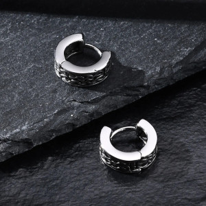 Vue de Face Boucles d’Oreilles Viking - Tresse de Midgard