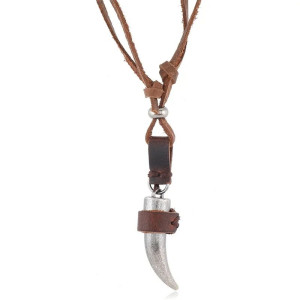 Vue Generale Collier Rock Metal "Corne de L'aventurier"