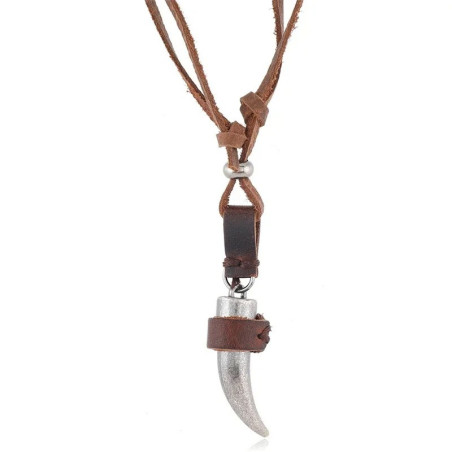 Vue Generale Collier Rock Metal "Corne de L'aventurier"