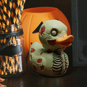 Vue de Cote Canard de Bain Tête de Mort Zombie Mort Vivant