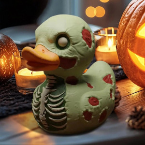Vue de Face Canard de Bain Tête de Mort Zombie Mort Vivant