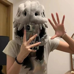 Détails de la Tête de Squelette de Dinosaure Peluche