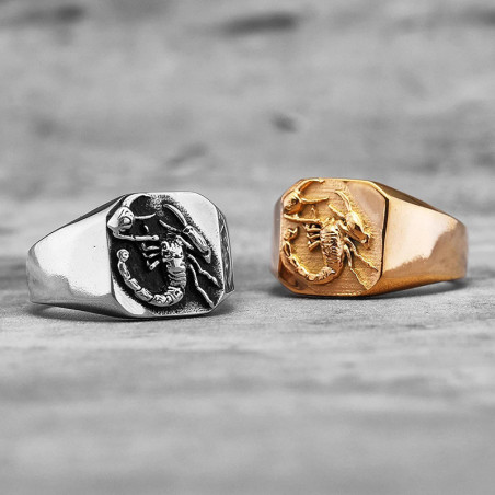 Bague Scorpion Chevalière "ANTARES" - L'Élégance Mortelle