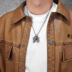 Vue Portee Collier Trash Metal Basket "Le Pogo"