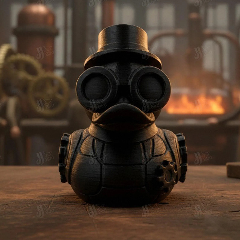 Avant Canard de Bain Tête de Mort "Le Canard Mechanic Steampunk"