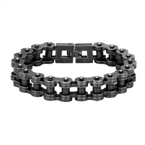 Vue generale Bracelet Moto Biker - Chaîne d’Acier Brut