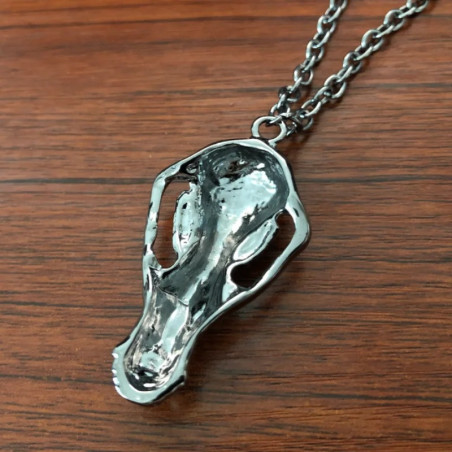 vue Arrierre Collier Crâne Goth Rock "Le Raven"