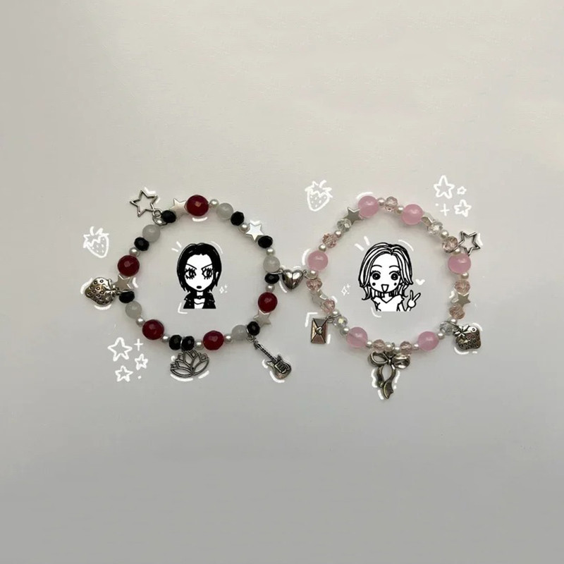 Bracelet Perles Goth Kawaii "Cute Chaos" - 2 couleurs au choix