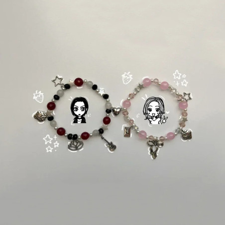 Bracelet Perles Goth Kawaii "Cute Chaos" - 2 couleurs au choix
